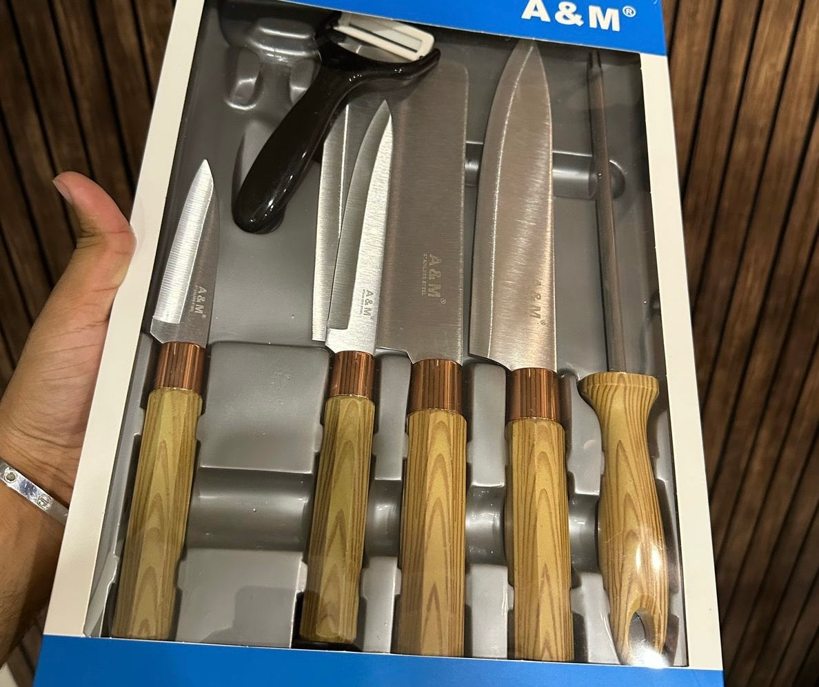 6pcs Kitchen Knives Set, Premium Quality Fruit And Vegetable Knife, Kitchen Cutlery Set, Premium Steak Cutting Knife 6pcs Kitchen Knives Set, Premium Quality Fruit And Vegetable Knife, Kitchen Cutlery Set, Premium Steak Cutting Knife